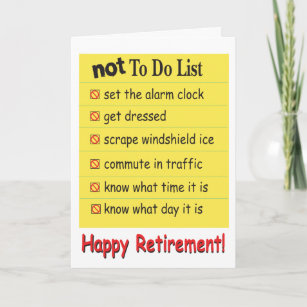 Retraite Humoristique Cartes De Vœux Zazzle