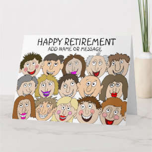 Carte Bonne retraite Fantastique visages