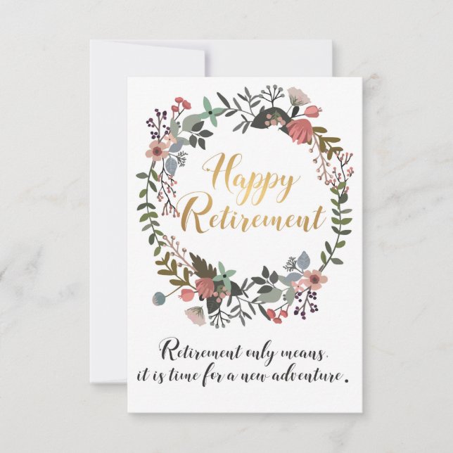 Carte Bonne retraite Félicitations voeux Cadeau (Devant)