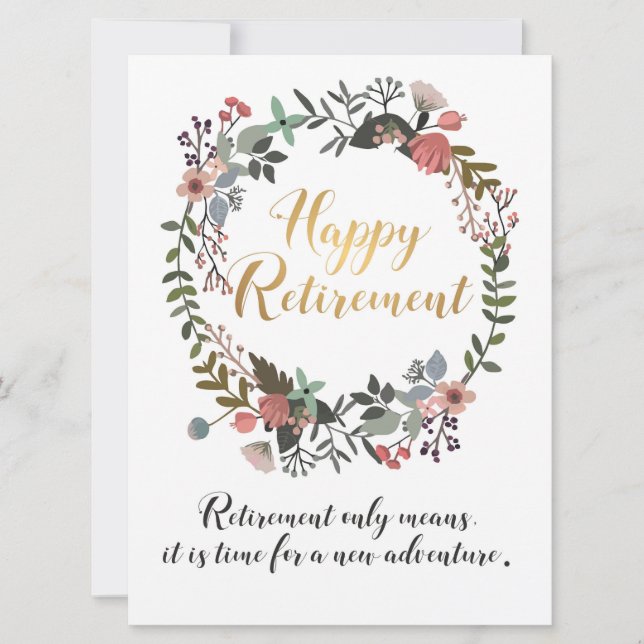 Carte Bonne retraite Félicitations voeux Cadeau (Devant)