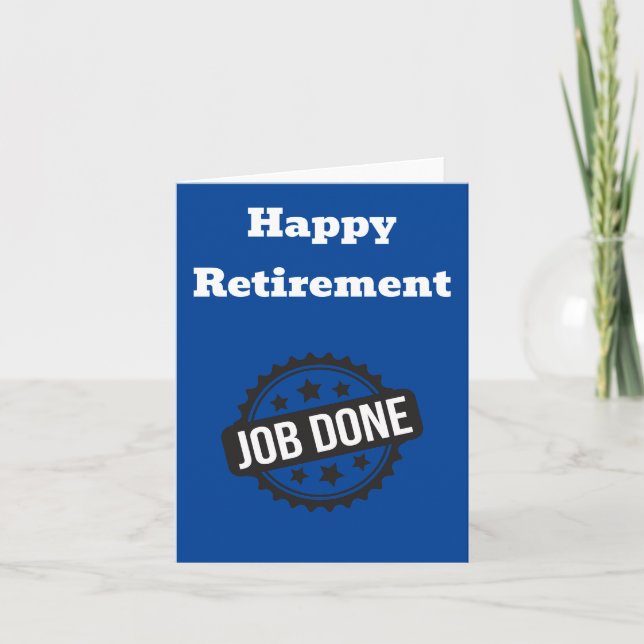 Carte Bonne retraite - Timbre Travail fait (Devant)