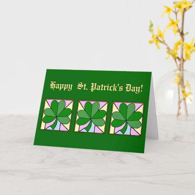 Carte Bonne Saint Patrick à mon cher ami irlandais (Fleur jaune)