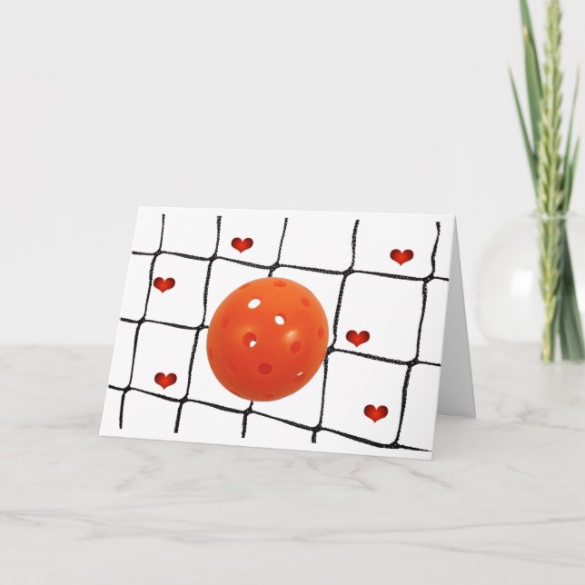Carte Bonne Saint Valentin de Pickleball (Devant)