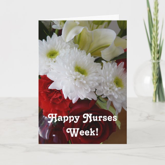 Carte Bonne Semaine des infirmières! - Joli Bouquet Flor (Devant)