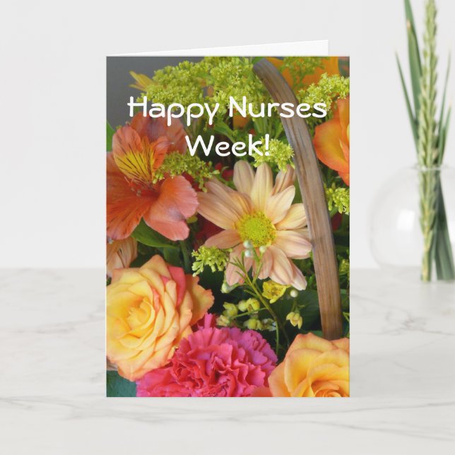 Carte Bonne Semaine des infirmières! - Joli Bouquet Flor (Devant)