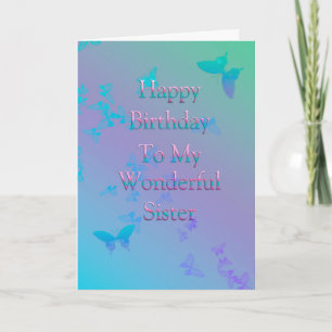 Carte Bonne soeur d'anniversaire