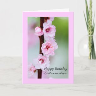 Carte Bonne soeur d'anniversaire en droit