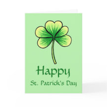 Bonne St Patrick's Day Salutation Shamrock verte
