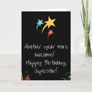 Carte Bonne Superstar d'anniversaire
