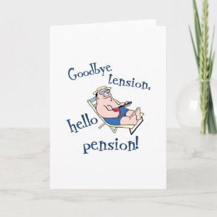 CARTE BONNE TENSION, BONJOUR PENSION ! CADEAU DE RETRAIT