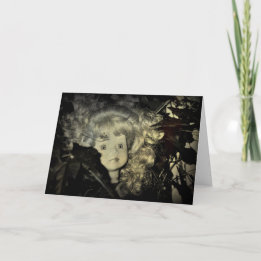 Carte Bonne tête de poupée Halloween