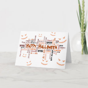 Carte Bonne typographie d'Halloween