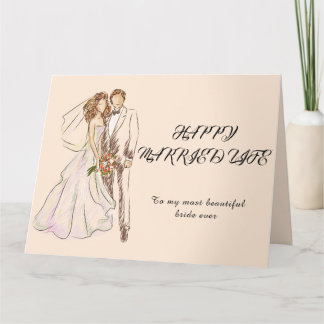 Carte Bonne vie mariée