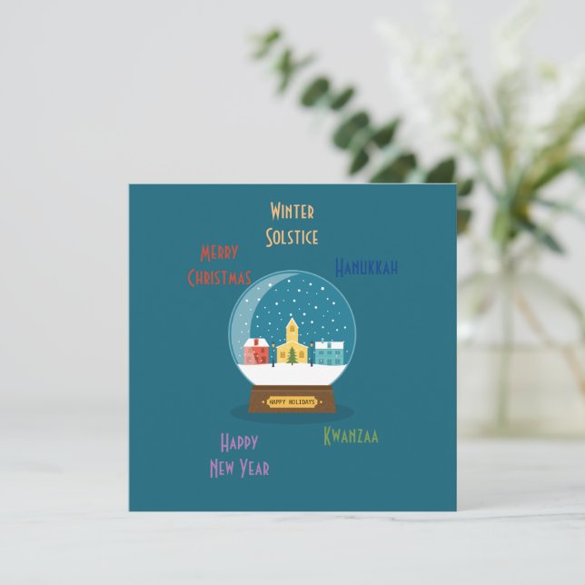 Carte Bonnes Fêtes (Debout devant)