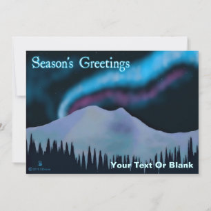 Carte Bonnes Fêtes - Blue Aurora
