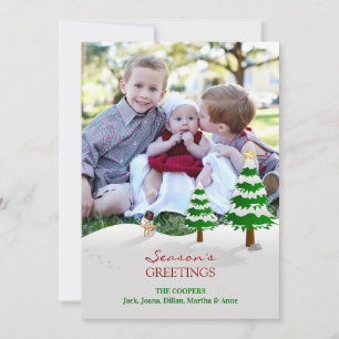 Carte Bonnes Fêtes photo Snowman