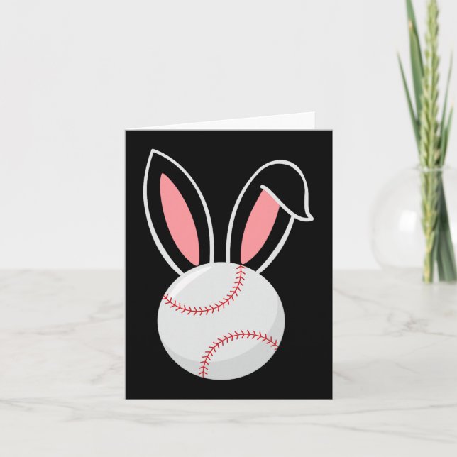 Carte Bonnet de baseball de Pâques Oreilles Amusants de  (Devant)