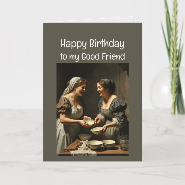 Carte Bons amis Anniversaire rire (Devant)
