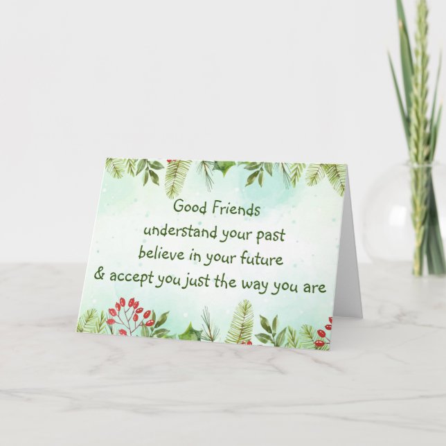 Carte Bons amis Comprendre Noël inspirant (Devant)
