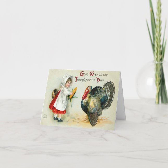 Carte Bons voeux pour la fête de Thanksgiving (Devant)