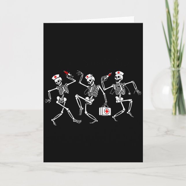 Carte Boo Boo Crew Funny Dancing Skeleton Nurse Squad Ha (Devant)