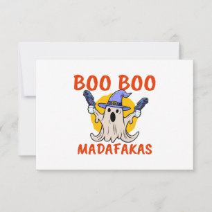 Carte Boo Boo Madafakas Drôle Halloween Ghost