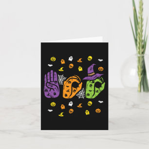 Carte Boo Hands American Sign Language Pride ASL Hallowe