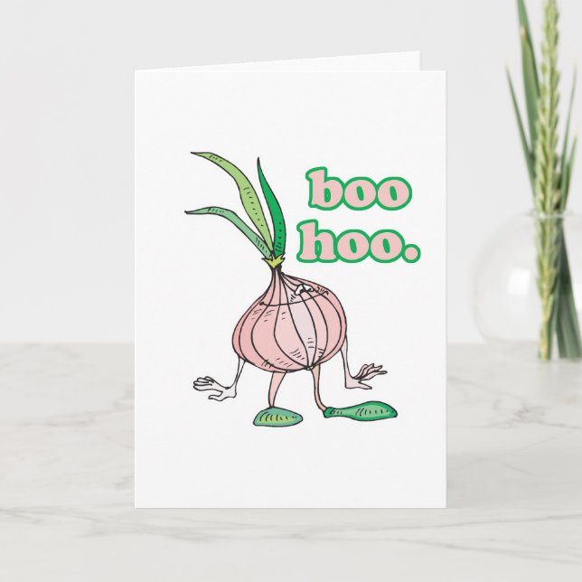 Carte boo hoo sot personnage de dessin animé oignon (Devant)