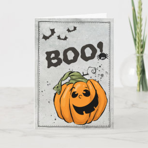Carte Boo Orange Jack 'O Lantern Halloween