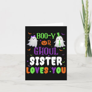 Carte Boo-y Ou Ghoul Soeur Vous Aime Par Halloween Homme