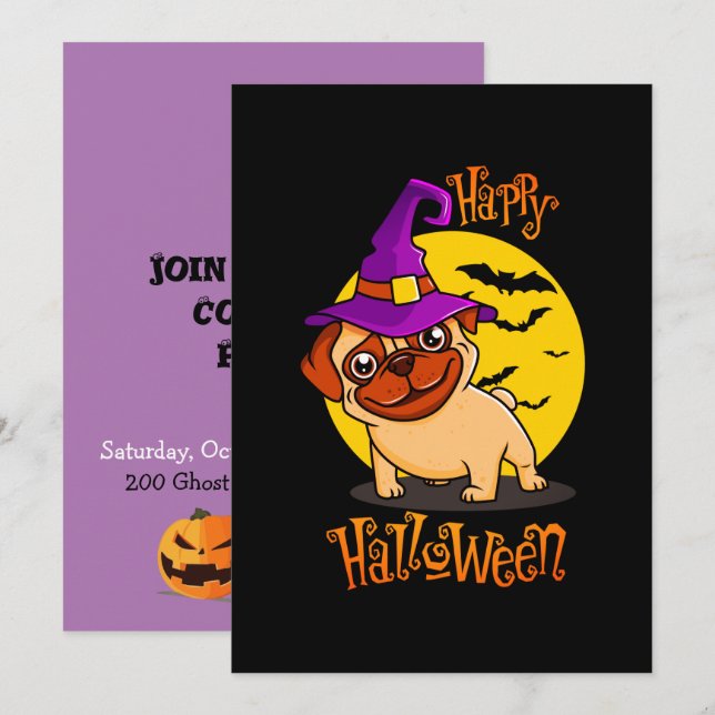 Carte BooF - Bruno the Witchy French Bulldog (Devant / Derrière)