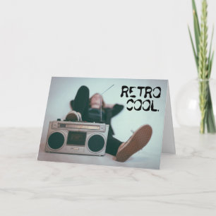 Carte Boombox Retro 80s Cool Anniversaire