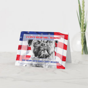 Carte Boot Camp Gradué Funny Grumpy Carlin Chien