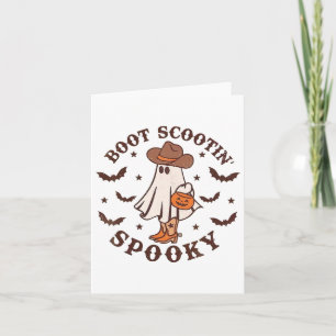 Carte Boot Scoot Éffrayant Super Halloween Occidental Co