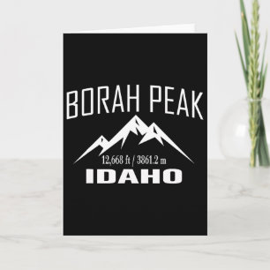 Carte Borah Peak Idaho Escalade Sommet Club Cadeau Plein