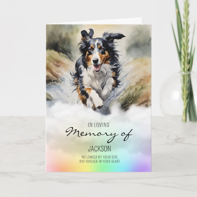 Carte Bordure Collie aquarelle chien animal de compagnie (Devant)