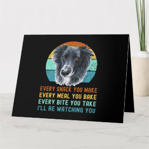 Carte Bordure Collie ou Sheepdog Chaque Snack que vous f