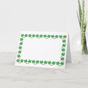 Carte Bordure Shamrock vide