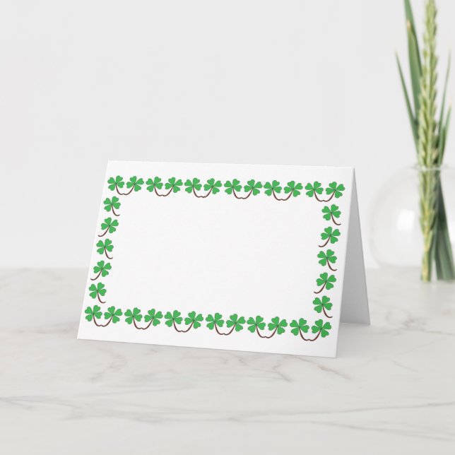 Carte Bordure Shamrock vide (Devant)