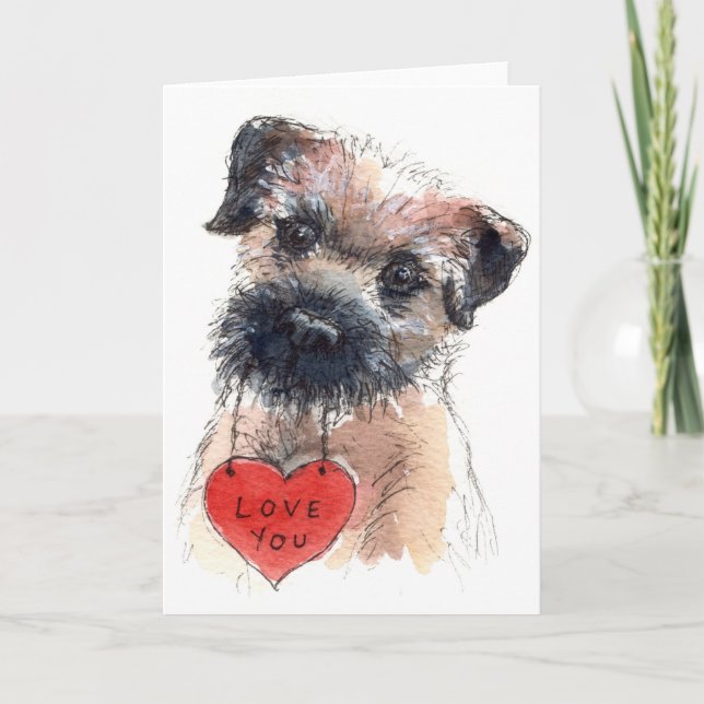 Carte Bordure Terrier Love (Devant)