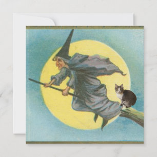 Carte Boris la promenade d'Halloween de chaton mignon