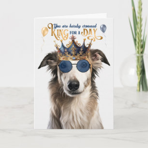 Carte Borzoi Chien roi pour une journée d'anniversaire d