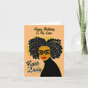 Carte Boss Lady Bonne Anniversaire Soeur Africaine Améri