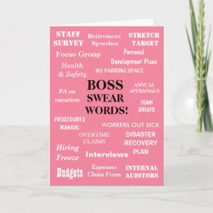 Carte Boss Sweer Mots   Funny Femme Boss Anniversaire