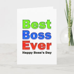 Carte Boss's Day Meilleur Boss Jamais