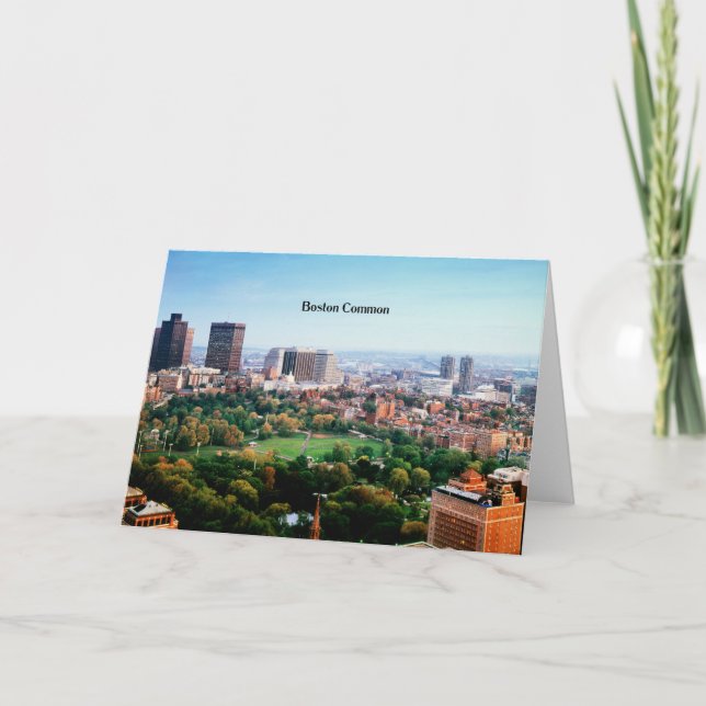 Carte Boston Common, parc public, (Devant)