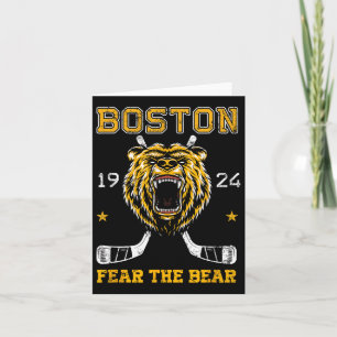 Carte Boston Hockey sur glace Peur de l'ours 