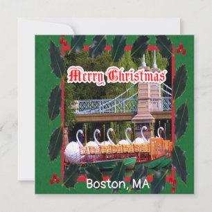 Carte Boston, MA - Joyeux Noël