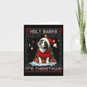 Carte Boston Terrier Décorations d'arbre de Noël Chien L
