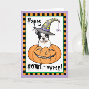 Carte Boston Terrier Halloween